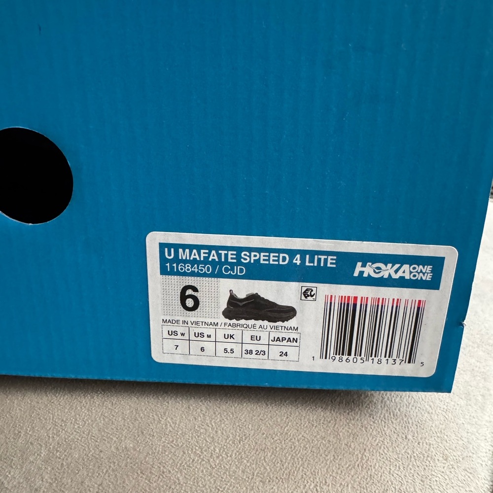 👟👟 NIB HOKA Mafate Speed 4 Lite Sneakers Size 7W/6M - Picture 5 of 10